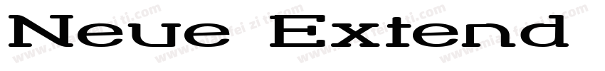 Neue Extend bold字体转换